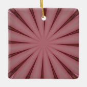 Elegant Antiek roze Kaleidoscoop ontwerp Keramisch Ornament (Voorkant)