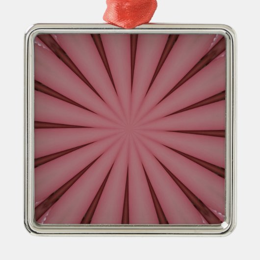 Elegant Antiek roze Kaleidoscoop ontwerp Metalen Ornament (Voorkant)