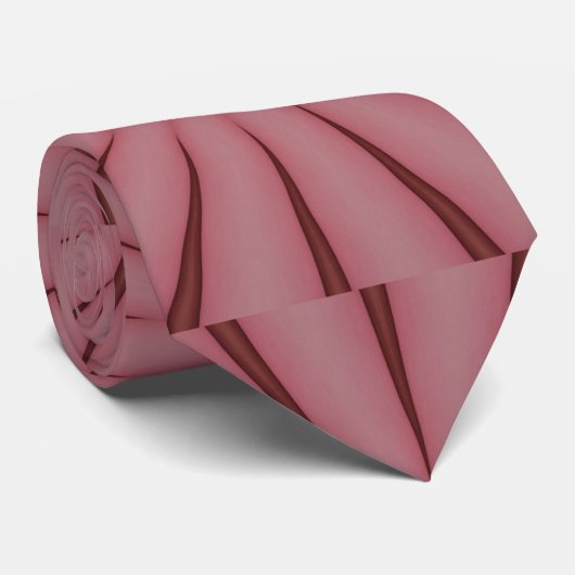 Elegant Antiek roze Kaleidoscoop ontwerp Stropdas (Opgerold)