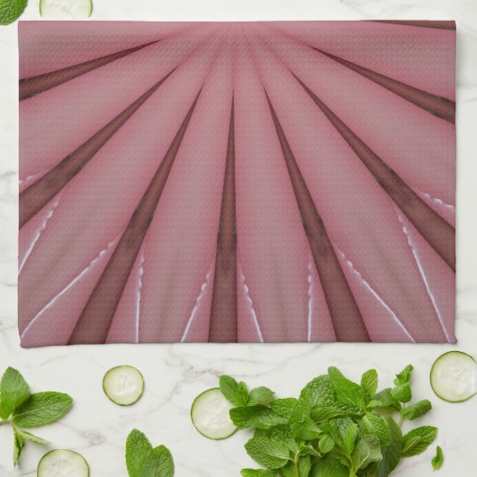 Elegant Antiek roze Kaleidoscoop ontwerp Theedoek (Gevouwen)