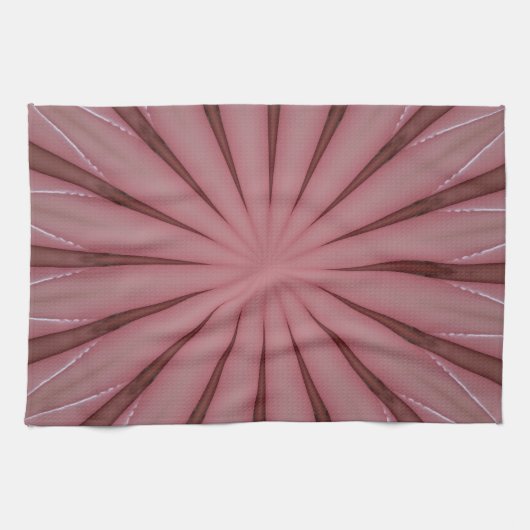 Elegant Antiek roze Kaleidoscoop ontwerp Theedoek (Horizontaal)