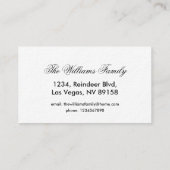 Elegant Antiek Roze Zilver Goud Witte Bloem Visitekaartje (Achterkant)