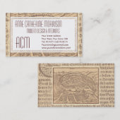 Elegant Antiek Spanje Map Sevilla Spanje Visitekaartje (Voorkant / Achterkant)