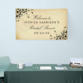 Elegant Antiek Swirls Vrijgezellenfeest Spandoek (Beurs)