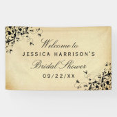 Elegant Antiek Swirls Vrijgezellenfeest Spandoek (Horizontaal)