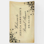 Elegant Antiek Swirls Vrijgezellenfeest Spandoek (Verticaal)