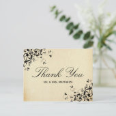 Elegant Antiek Swirls Weddenschap Bedankt Briefkaart (Staand voorkant)