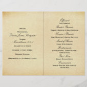 Elegant Antiek Swirls Wedding Bi-Fold Programme (Achterkant)