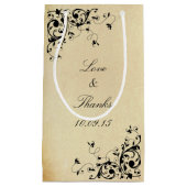 Elegant Antiek Swirls Wedding Klein Cadeauzakje (Voorkant)