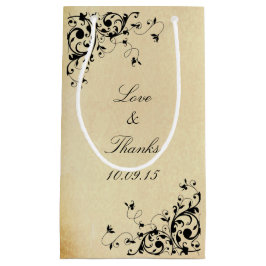Elegant Antiek Swirls Wedding Klein Cadeauzakje