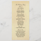 Elegant Antiek Swirls Wedding Program Sjabloon (Achterkant)