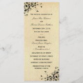 Elegant Antiek Swirls Wedding Program Sjabloon (Voorkant)