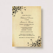 Elegant Antiek Swirls Wedding Rehearsal Dinner Kaart