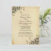 Elegant Antiek Swirls Wedding Shower Kaart (Staand voorkant)