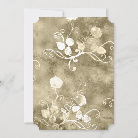 Elegant Antiek verguld bruiloft Kaart (Achterkant)