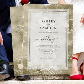 Elegant Antiek verguld bruiloft Kaart