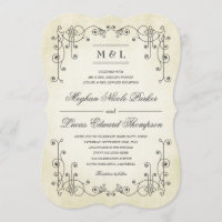 Elegant Antiek versleten papier look bruiloft