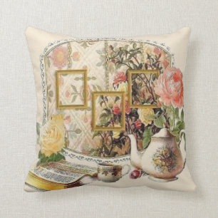 Elegant Antiek Victoriaans Tea Room Decor Kussen