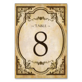 Elegant  Antiek  Wedding Table Number Kaart (Voorkant)