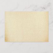 Elegant Antiek wervelt bruiloft detail Informatiekaartje (Achterkant)