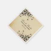 Elegant Antiek wervelt bruiloft servetten (Hoek)