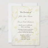 Elegant Antiek White Vintage Wedding Kaart (Voorkant)