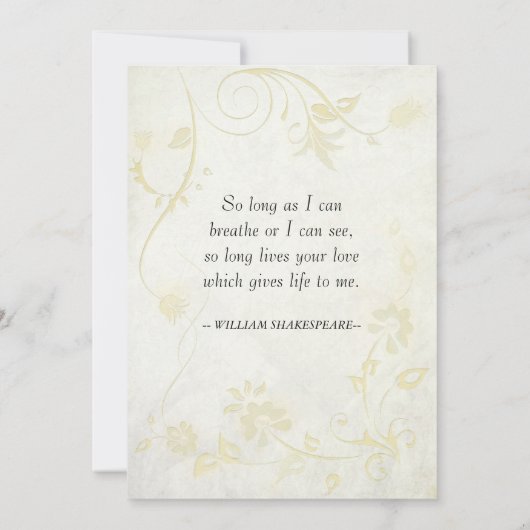 Elegant Antiek White Vintage Wedding Kaart (Achterkant)