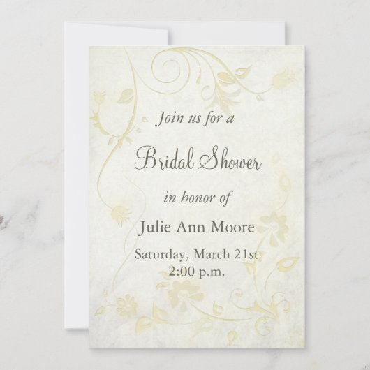 Elegant Antiek Wit  Vrijgezellenfeest Kaart (Voorkant)