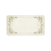 Elegant  Antiek Worn Kijk | Blanco adres Etiket (Voorkant)