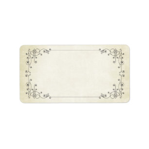 Elegant Antiek Worn Kijk Blanco adres Etiket