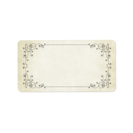 Elegant  Antiek Worn Kijk | Blanco adres Etiket (Voorkant)