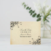 Elegant Antiek zwembroeken die de datum opslaan Aankondigingskaart (Staand voorkant)