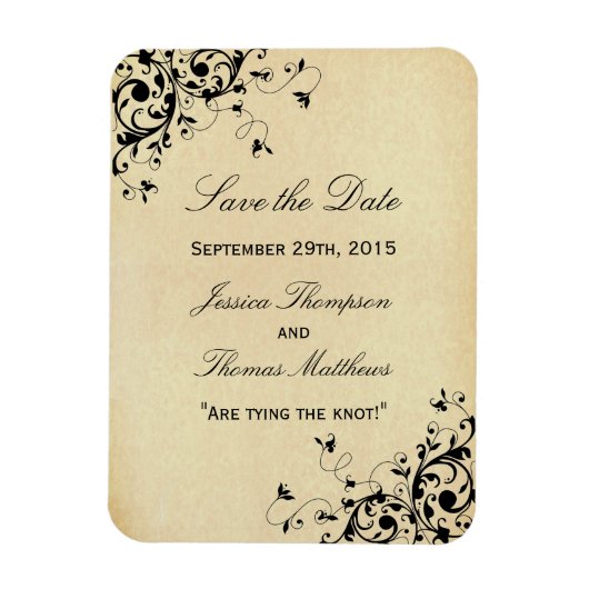 Elegant Antiek zwembroeken die de datum opslaan Magneet (Verticaal)