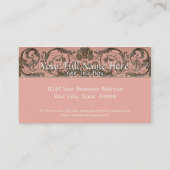Elegant Antiqued Gold Baroque Monogramkards Visitekaartje (Achterkant)