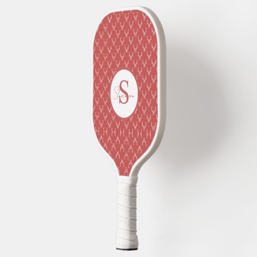 Elegant Antler Monogram Pickleball Paddle (Links)