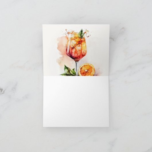Elegant Aperol Spritz Vrijgezellenfeest Bedankkaart (Binnen)