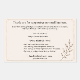 Elegant Apotheek Product Achterlabel Rechthoekige Sticker