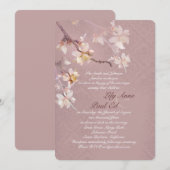 Elegant Apple Blossom Wedding Uitnodiging (Voorkant / Achterkant)