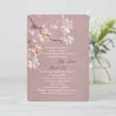Elegant Apple Blossom Wedding Uitnodiging (Staand voorkant)