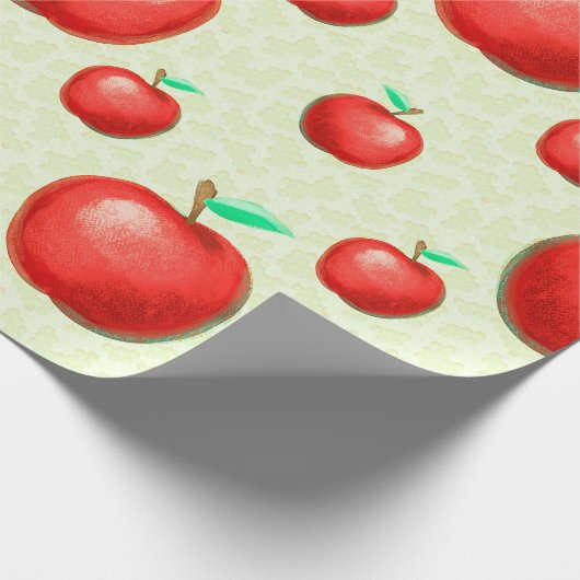 Elegant Apples Pattern Honeycomb Achtergrond | Cadeaupapier (Hoek)