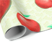 Elegant Apples Pattern Honeycomb Achtergrond | Cadeaupapier (Rol Hoek)