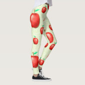 Elegant Apples Pattern Honeycomb Achtergrond | Leggings (Rechts)