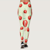 Elegant Apples Pattern Honeycomb Achtergrond | Leggings (Achterkant)