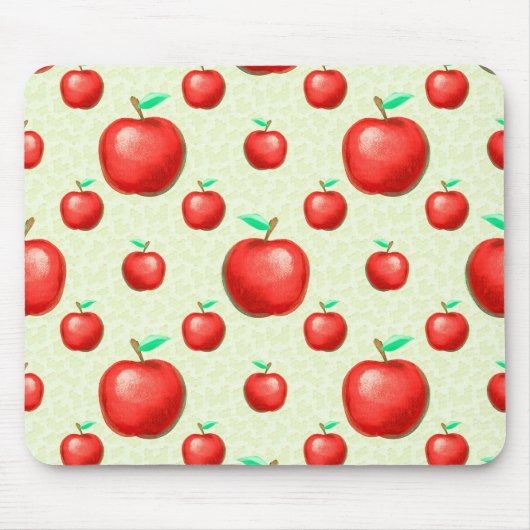 Elegant Apples Pattern Honeycomb Achtergrond | Muismat (Voorkant)