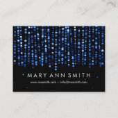 Elegant Appointment Blue Stars Confetti Afsprakenkaartje (Achterkant)