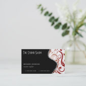 Elegant Appointment Visitekaartje Crimson Afsprakenkaartje (Staand voorkant)