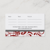 Elegant Appointment Visitekaartje Crimson Afsprakenkaartje (Achterkant)