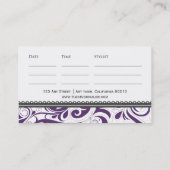 Elegant Appointment Visitekaartje Paars Afsprakenkaartje (Achterkant)