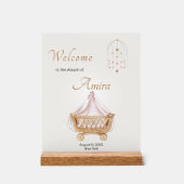 Elegant Aqiqah Welcome Acrylic Sign Acryl Bord (Voorkant)