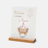 Elegant Aqiqah Welcome Acrylic Sign Acryl Bord (Hoek)